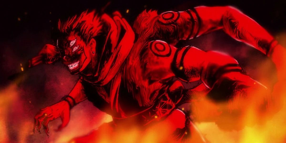 Ryomen Sukuna causa estragos em sua verdadeira forma em Jujutsu Kaisen.