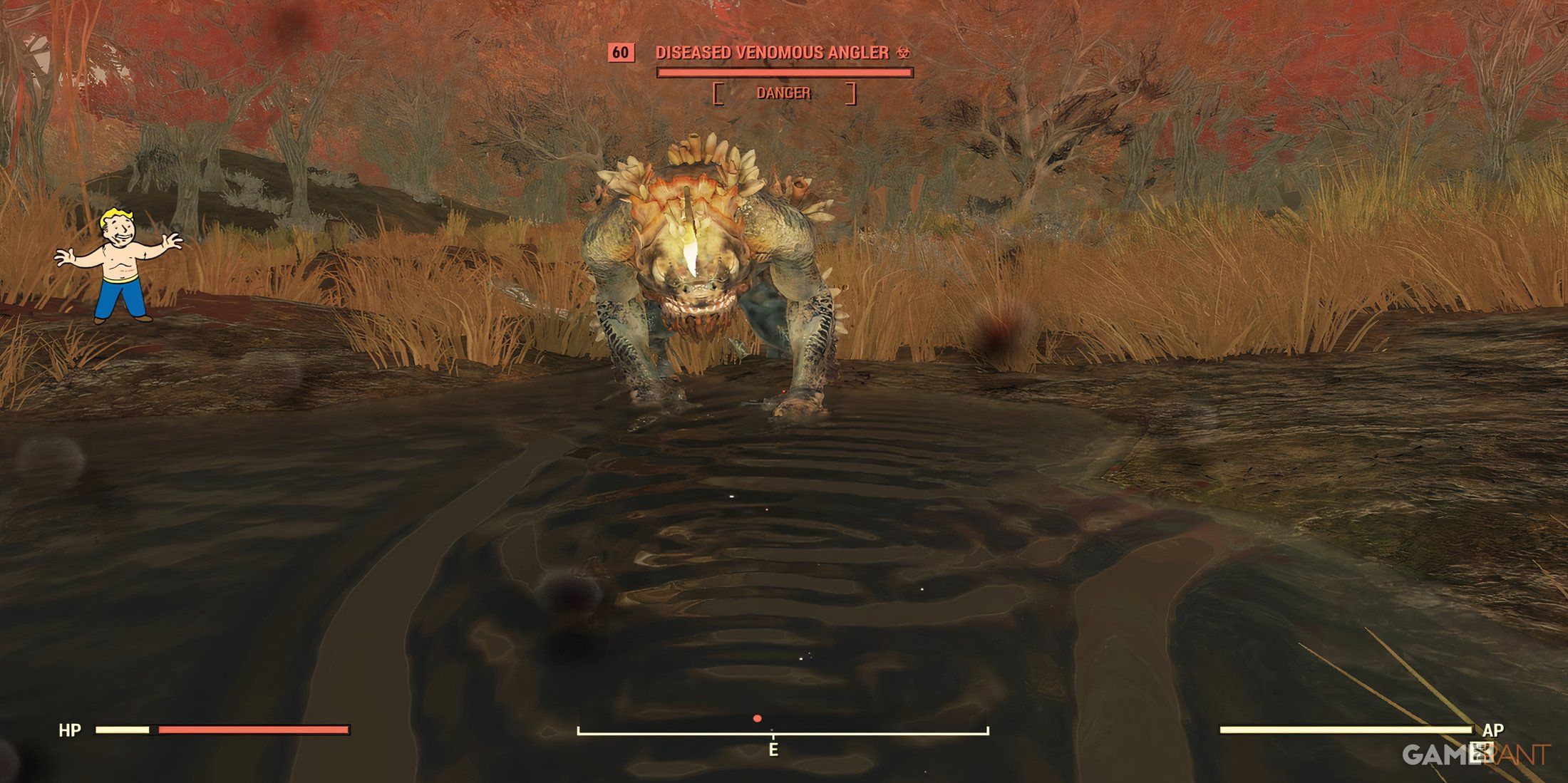 Um pescador em Fallout 76
