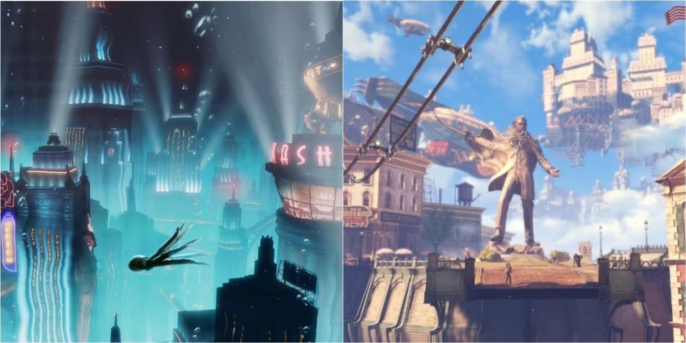 Rapture e Columbia da série BioShock