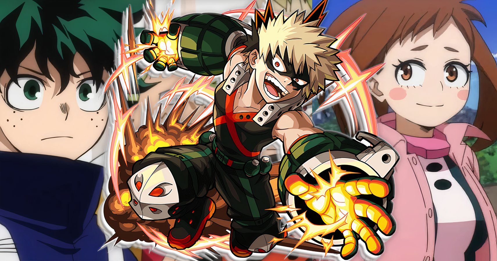 Deku, Bakugo e Ochako da MHA Temporada 7 Episódio 5