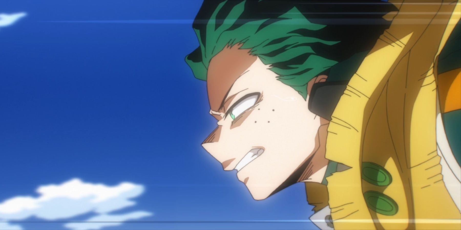 Deku amplia pelo ar.