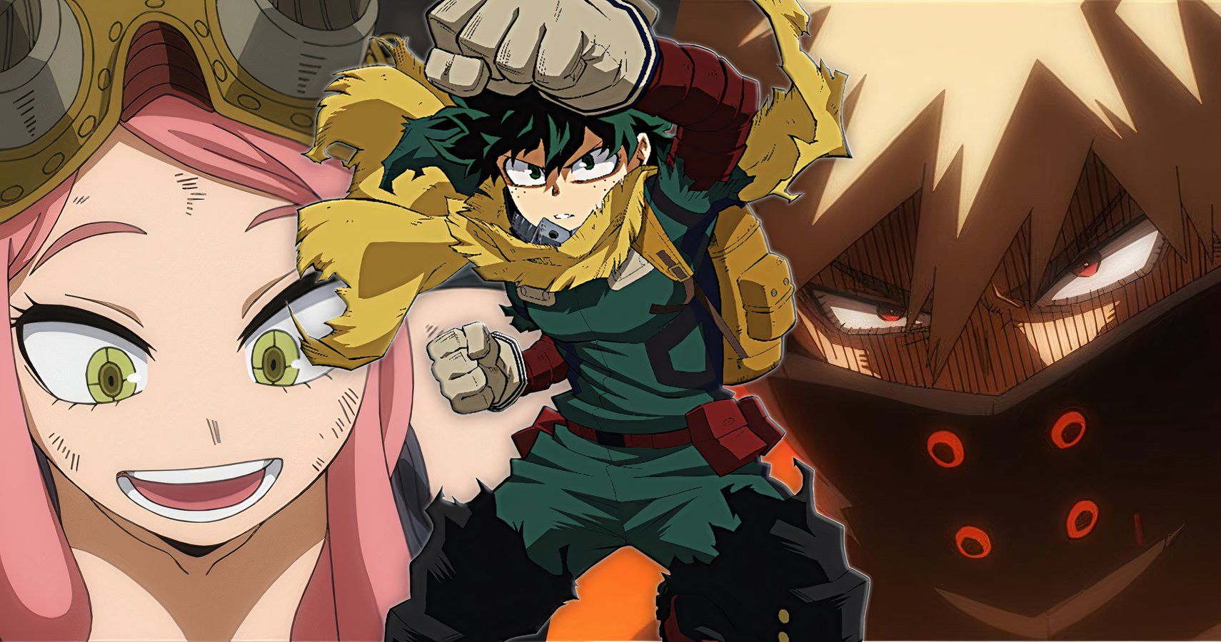 Mei, Deku e Bakugo da 7ª Temporada de MHA Episódio 4