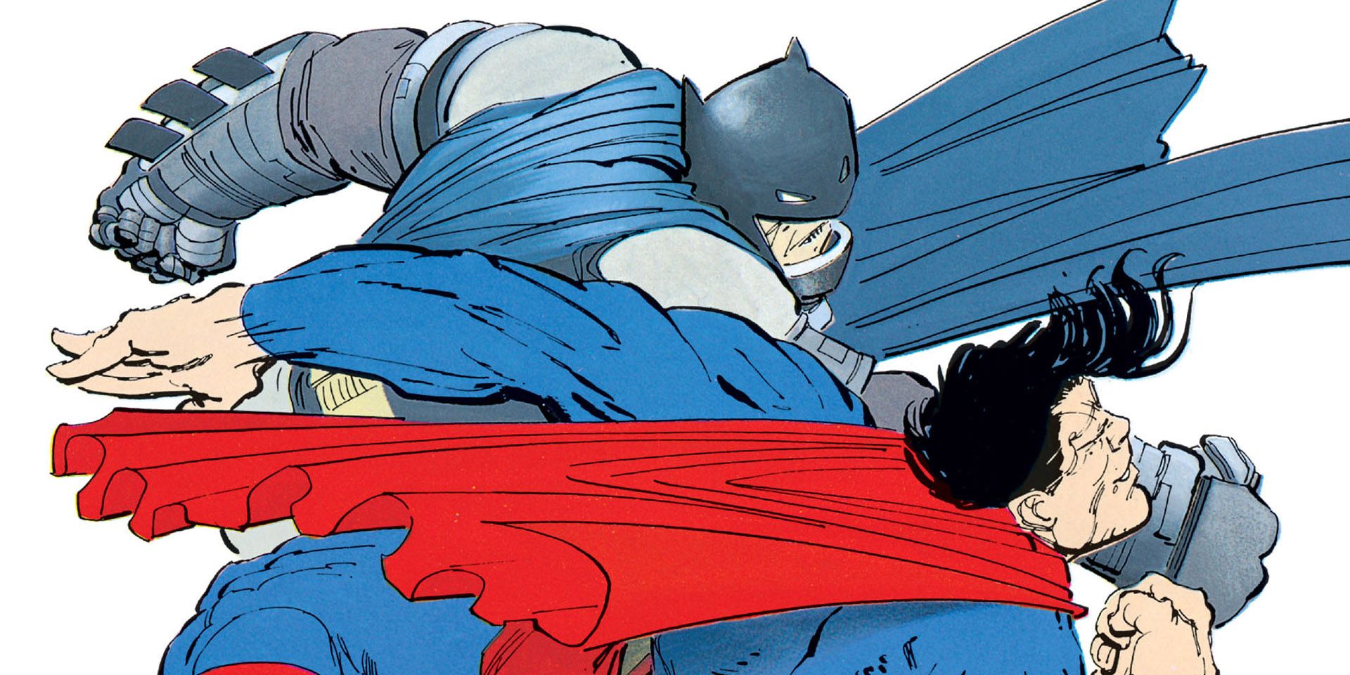 Batman vs. Superman in The Dark Knight Returns.