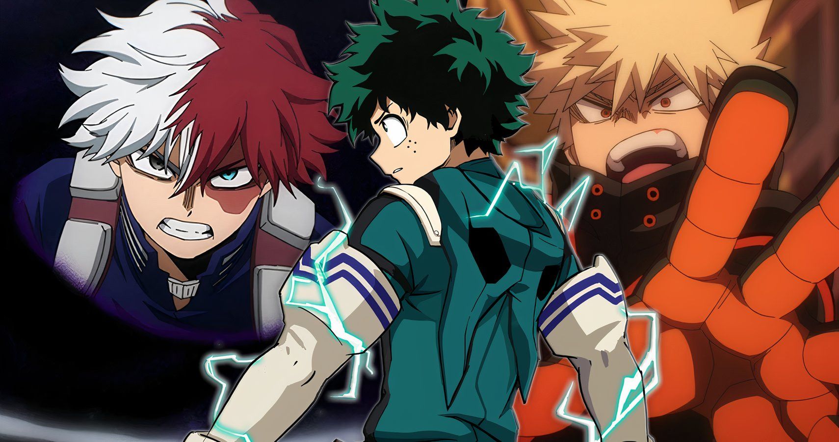 Todoroki, Deku e Bakugo no MHA Temporada 7 Episódio 6