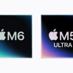 Apple M6 e M5 Ultra lado a lado em imagem oficial da Apple.