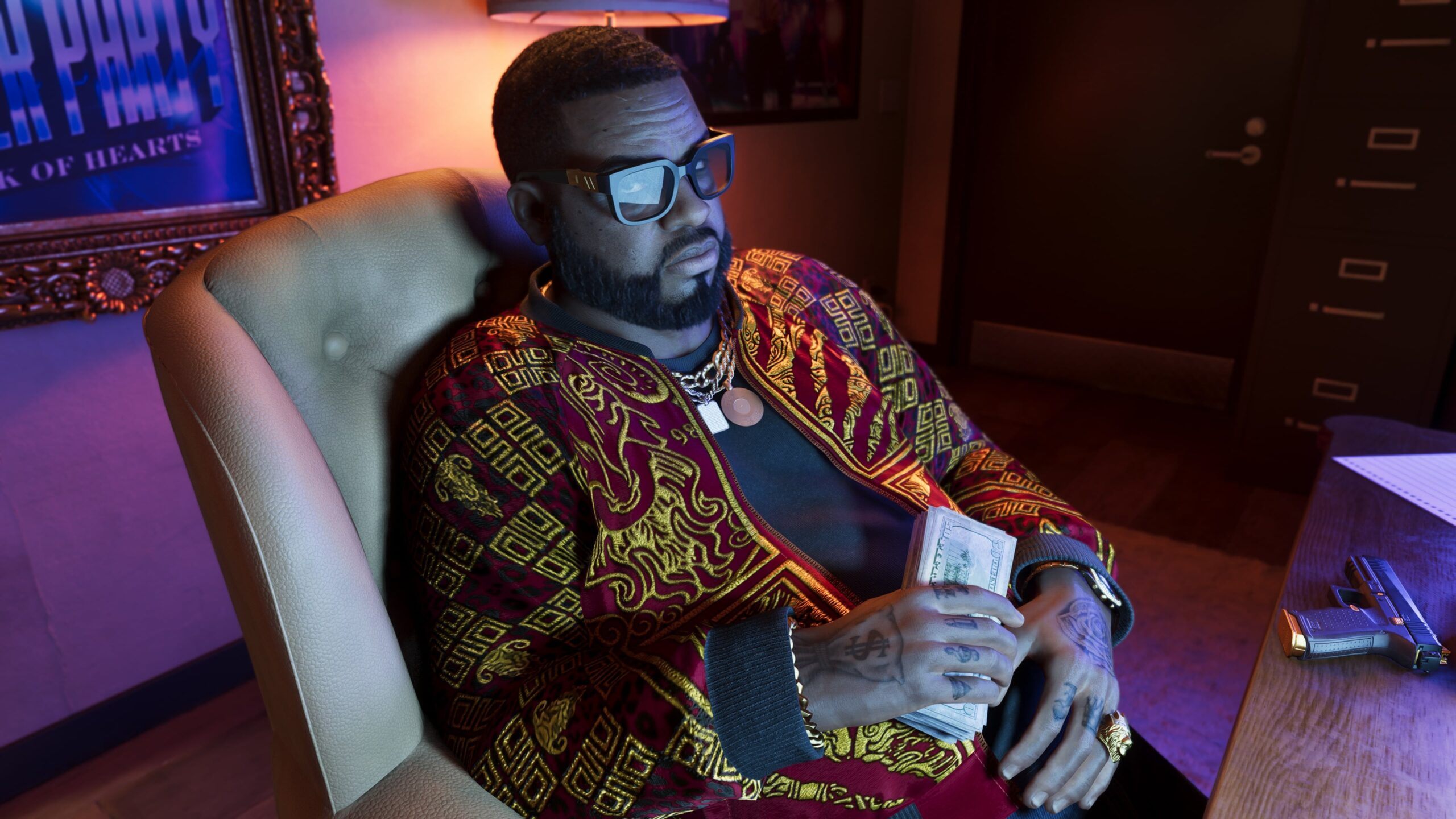Imagem oficial de Boobie Ike em Grand Theft Auto VI, divulgada pela Rockstar Games.