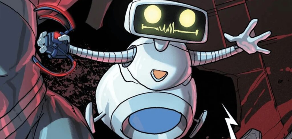 H.E.R.B.I.E. em arte oficial da Marvel