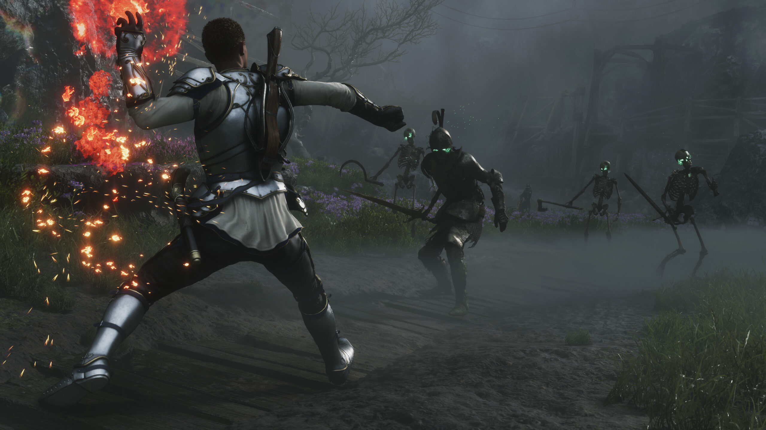 O herói de Fable percorre um cenário de Albion durante a demonstração de gameplay.