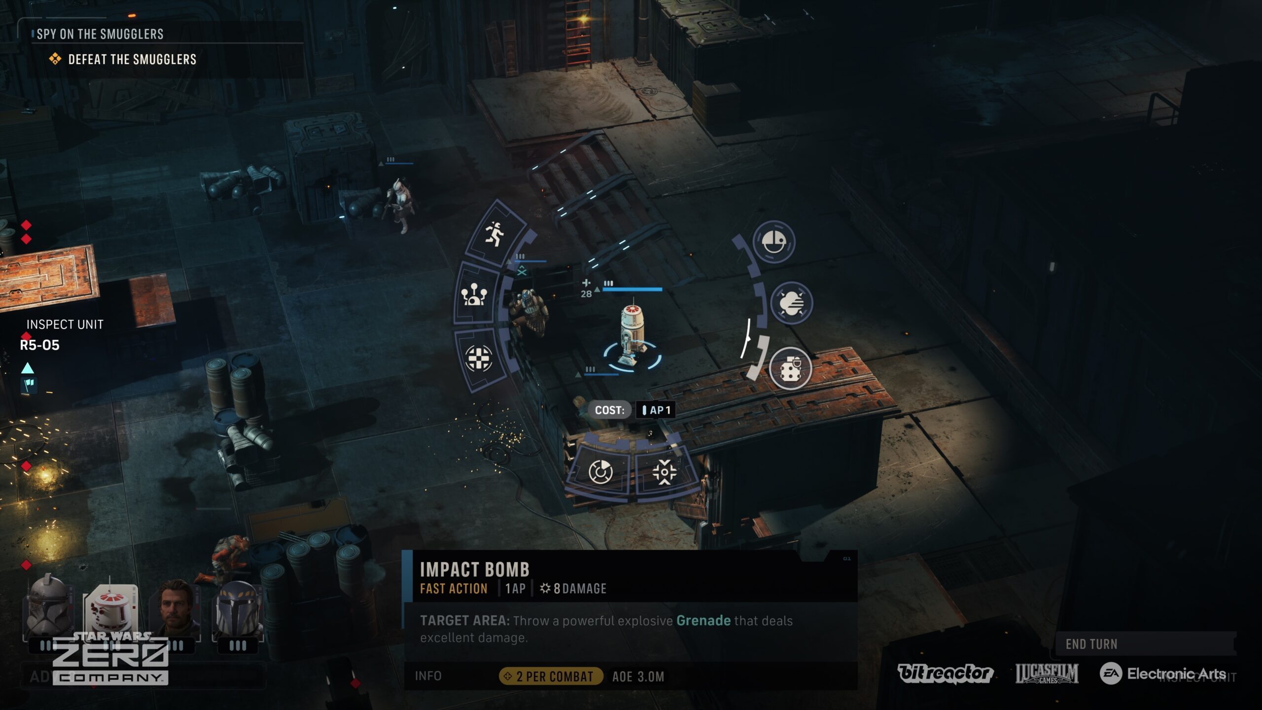 A base Den da equipe de mercenários em Star Wars Zero Company