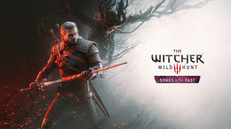 Arte oficial de The Witcher 3 Songs of the Past com Geralt de Rívia