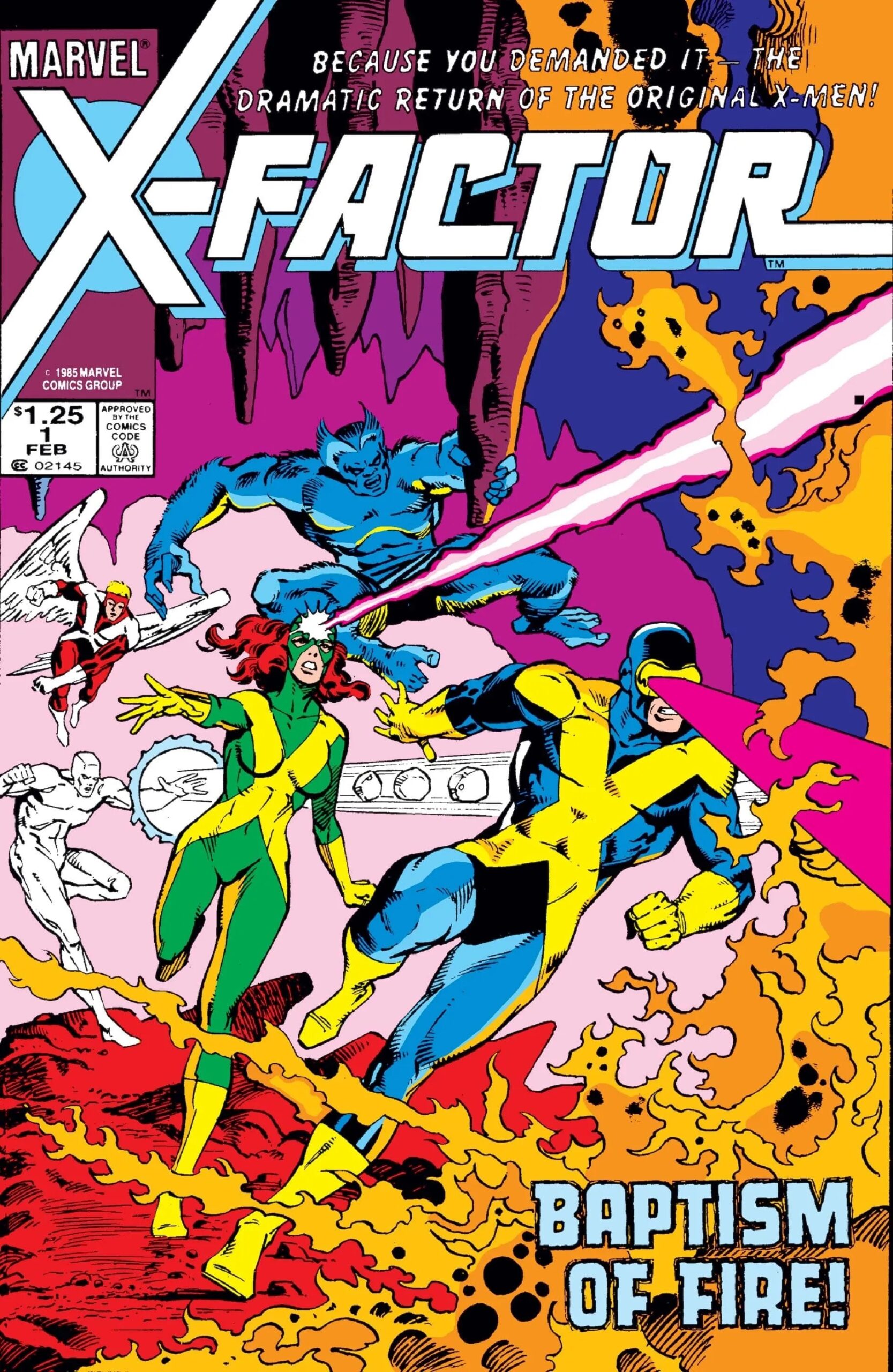 Capa de X-Factor (1986) número 1, por Walter Simonson.