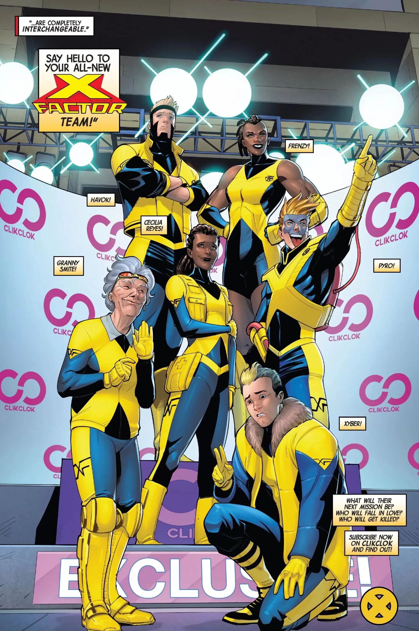 Arte de X-Factor (2024) número 1 com Havok em destaque.
