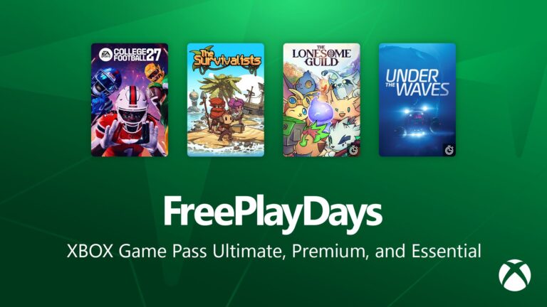 Arte oficial do Free Play Days com os jogos da rodada