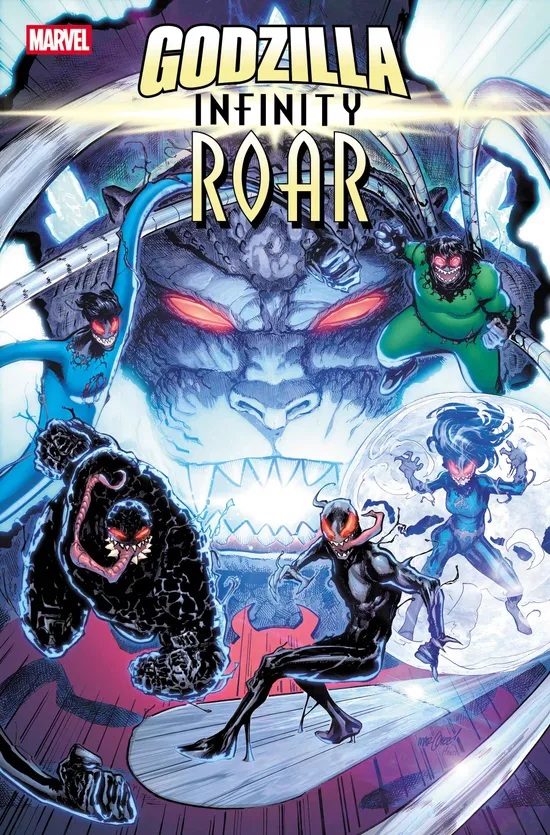 Capa oficial de Godzilla Conquers the Multiverse (2026) #2, publicada pela Marvel.