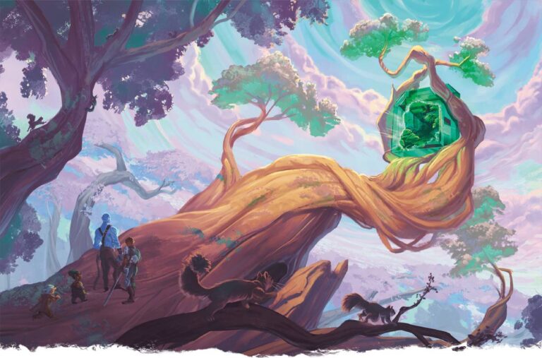 Um portal planar se abre em um mundo fantástico durante uma aventura de D&D.