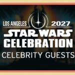Freddie Prinze Jr., Vanessa Marshall e Tiya Sircar na arte oficial da Star Wars Celebration 2027